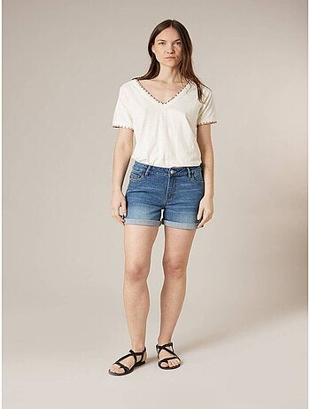 Short slim femme en jean 'Deeluxe'