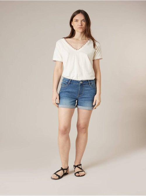 Short slim femme en jean 'Deeluxe' - Kiabi