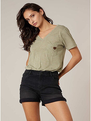 Short slim femme en jean 'Deeluxe'