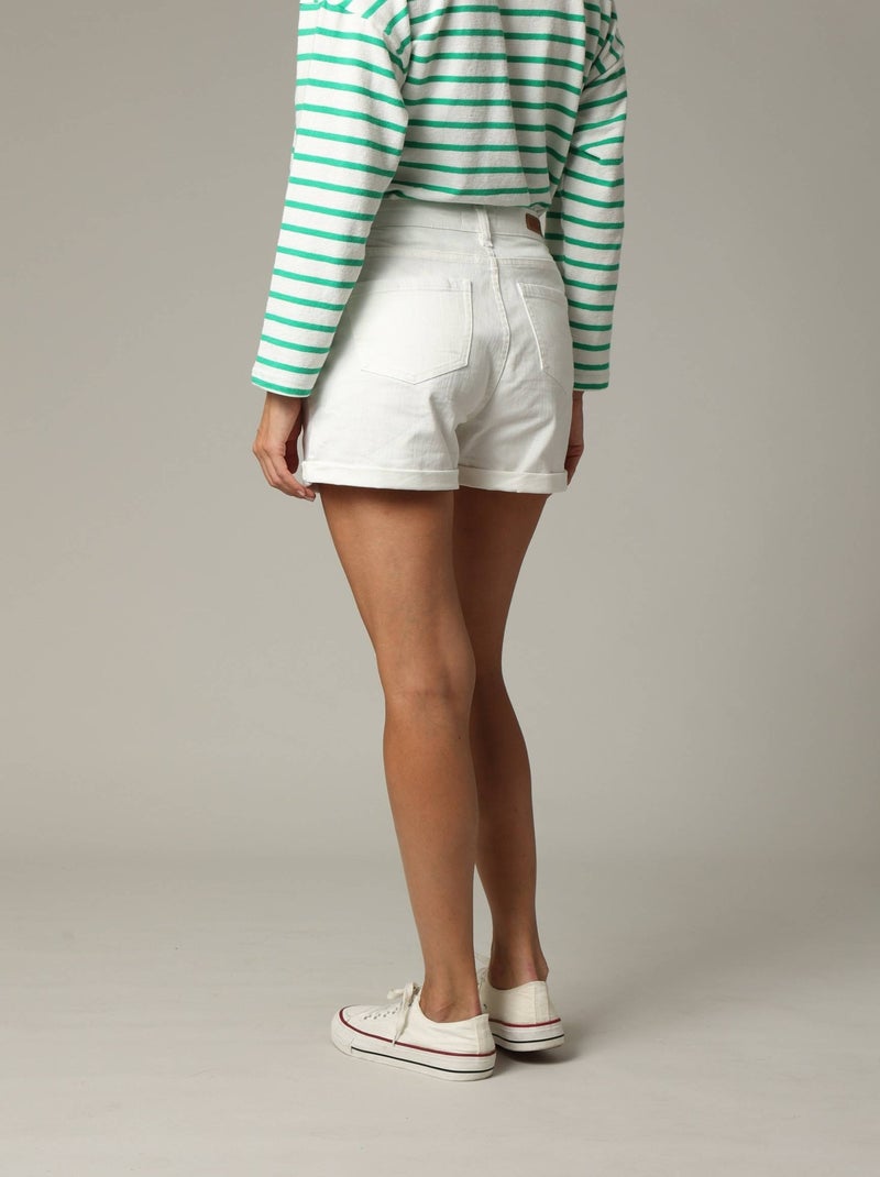 Short slim uni 'Deeluxe' Blanc - Kiabi
