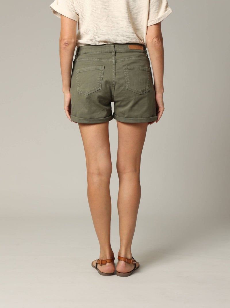 Short slim uni 'Deeluxe' Kaki - Kiabi