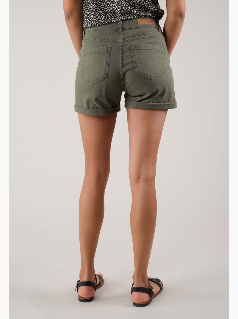 Short slim uni 'Deeluxe' Kaki - Kiabi