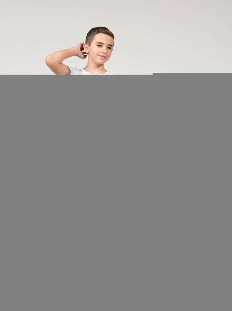 Short slim uni en coton 'Deeluxe' Bleu marine - Kiabi