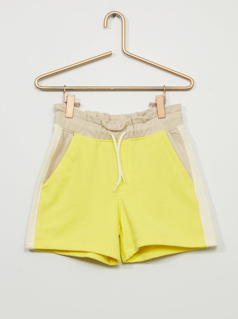 Short sportswear jaune - Kiabi