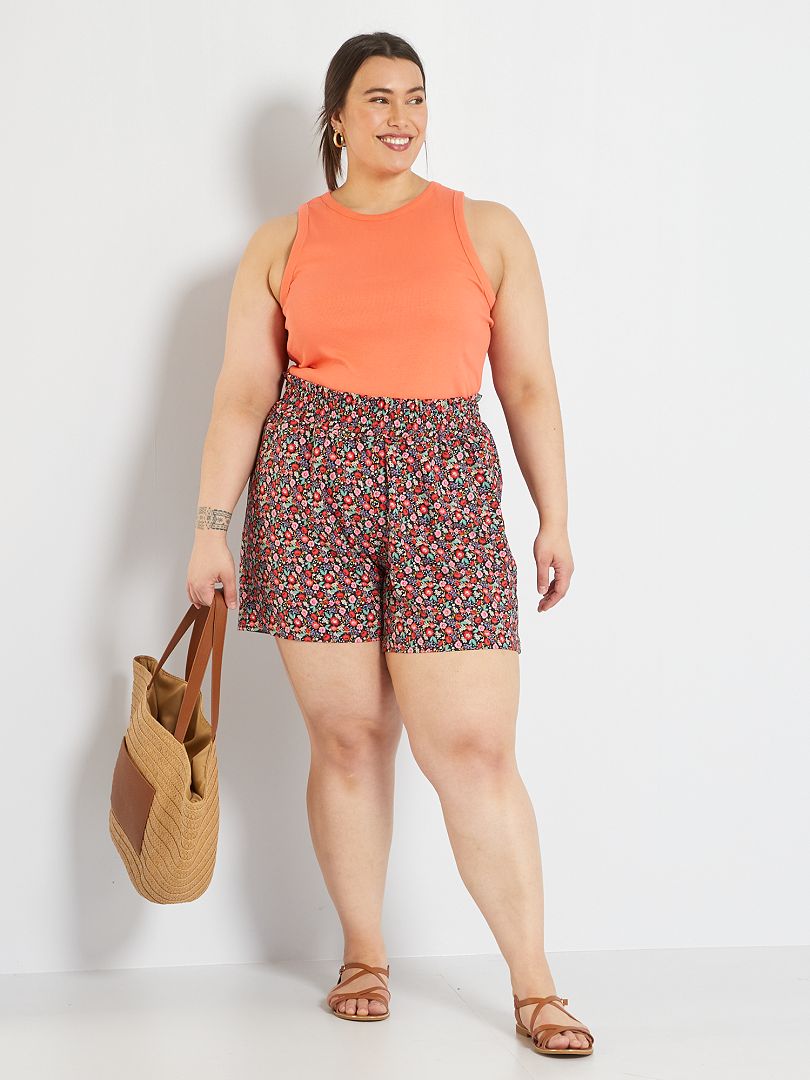 Short Bloomer Femme été Taille Basse élastique - Volants Et Nœud 3D - Matière Douce Coton/élasthanne - Taille S à XL - 5