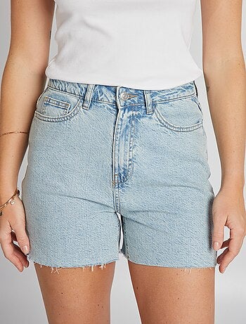 Short En Jean Femme VS Pink - Taille 6 - Bleu Délavé - Très Bon état