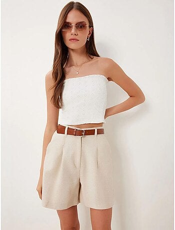 Short taille haute à ceinture et jambes larges istanbul
