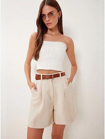 Short taille haute à ceinture et jambes larges istanbul