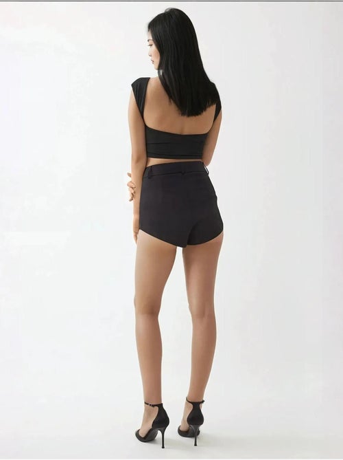 Short taille haute à jambe droite - Kiabi Short taille haute à jambe droite - Kiabi
