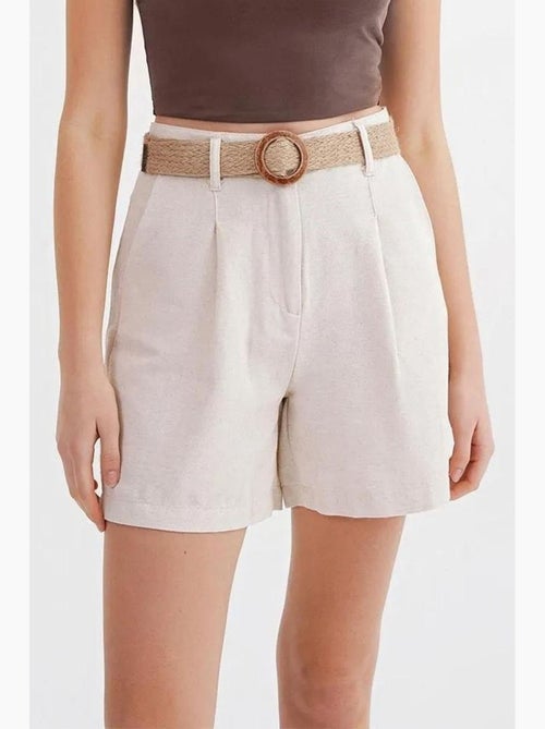 Short taille haute à jambes larges avec détails accessoires mixray - Kiabi Short taille haute à jambes larges avec détails accessoires mixray - Kiabi