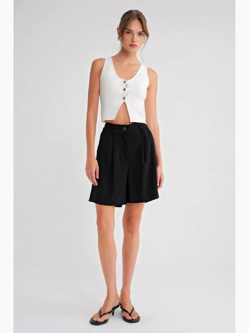 Short taille haute à poches boutonnées mixray - Kiabi