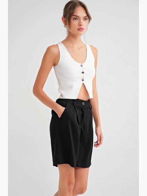 Short taille haute à poches boutonnées mixray - Kiabi