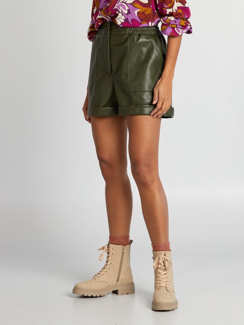 Short de bain à taille haute sculptant
