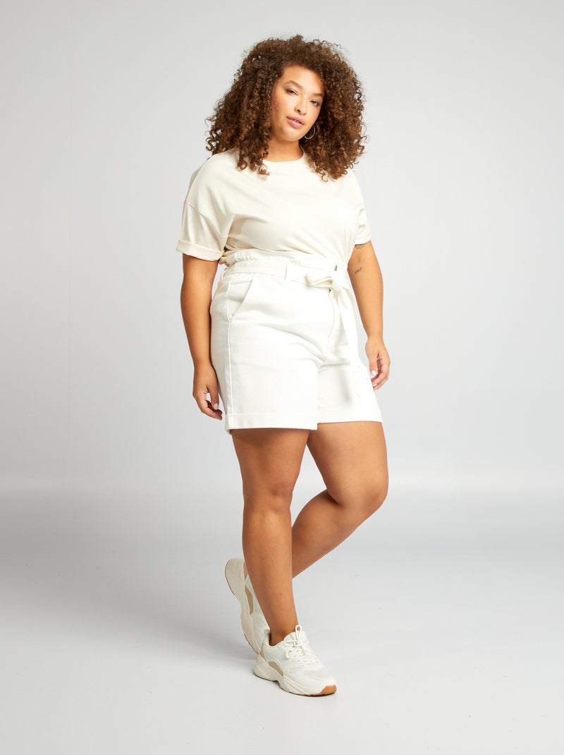 Short taille haute Blanc - Kiabi