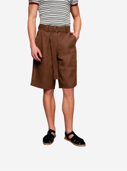 Short taille haute ceinturé giesto en lin mélangé - Kiabi Short taille haute ceinturé giesto en lin mélangé - Kiabi