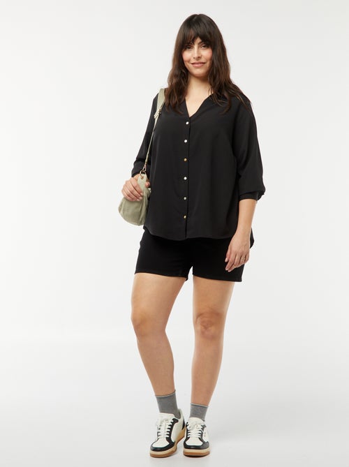 Short taille haute en jean 5 poches - Kiabi