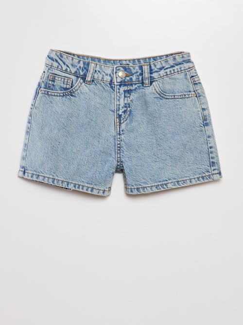 Short taille haute en jean - Kiabi