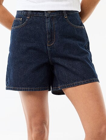 Short taille haute en jean