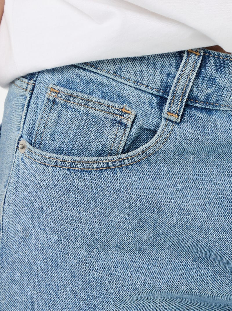 Short taille haute en jean Bleu - Kiabi