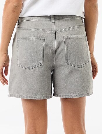 Short taille haute en jean