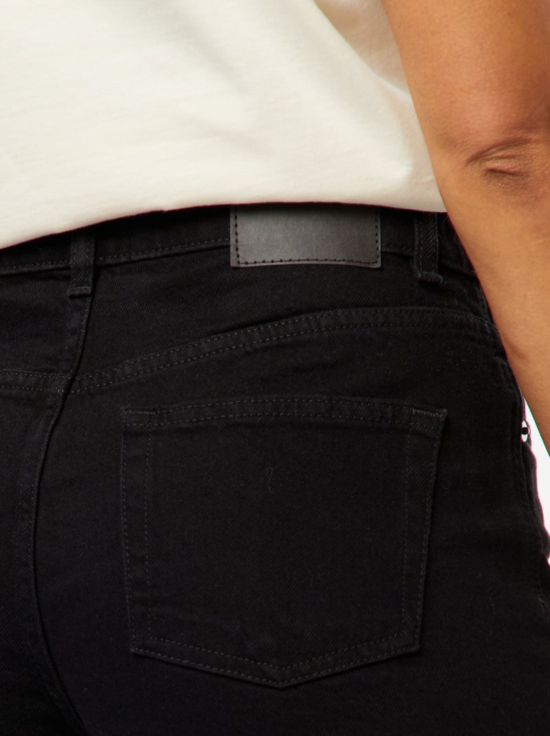 Short taille haute en jean NOIR - Kiabi