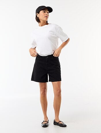 Short taille haute en jean