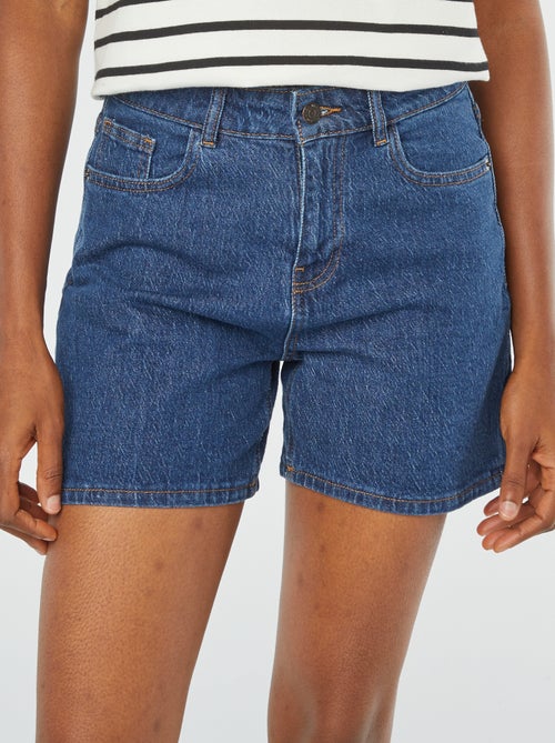Short taille haute en jean - Kiabi