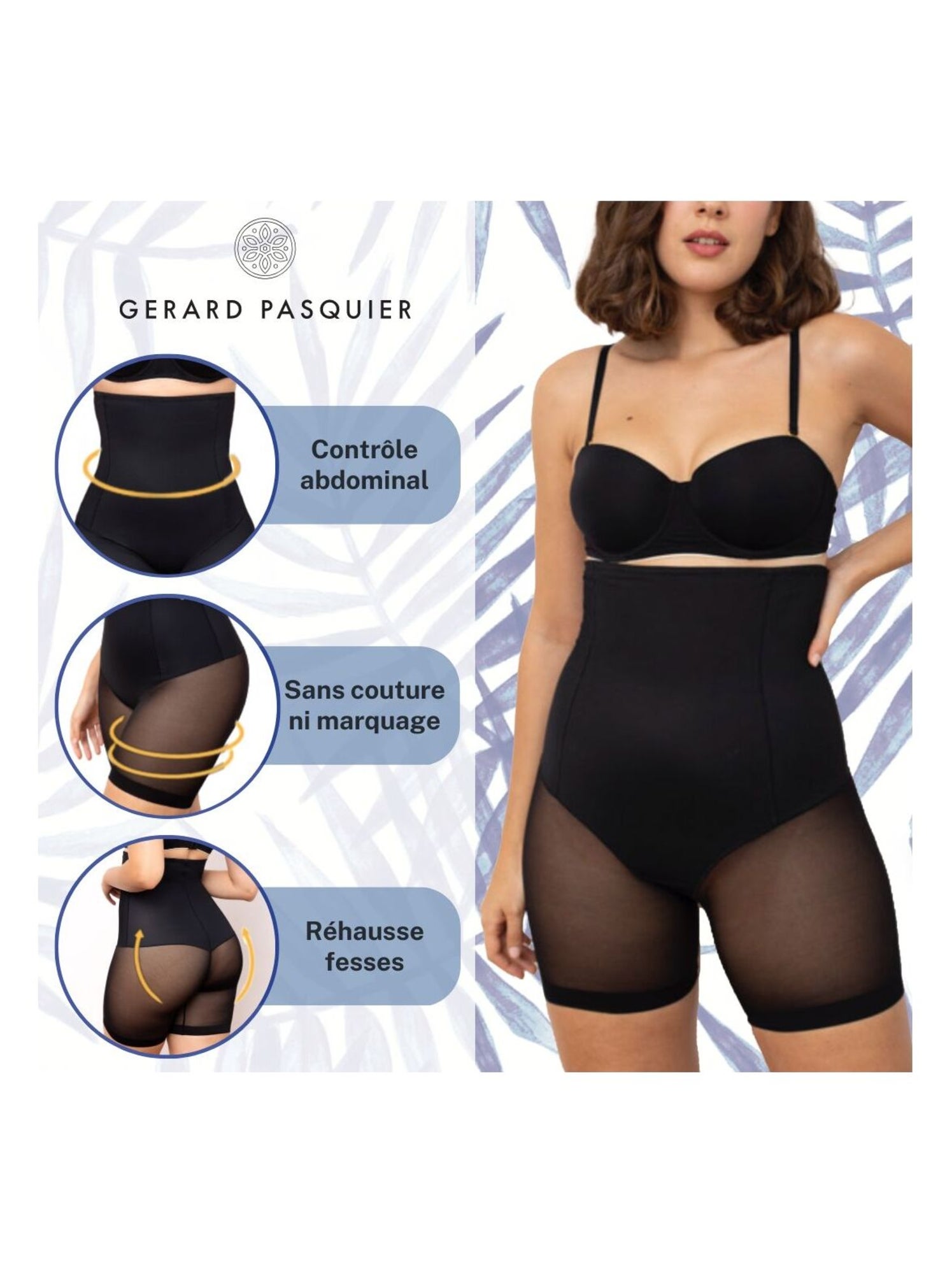 Culotte Gainante Femme Sans Couture - Taille Moyenne - Effet Ventre Plat Avec Baleines En Acier - Matière Nylon Et élasthanne - 10