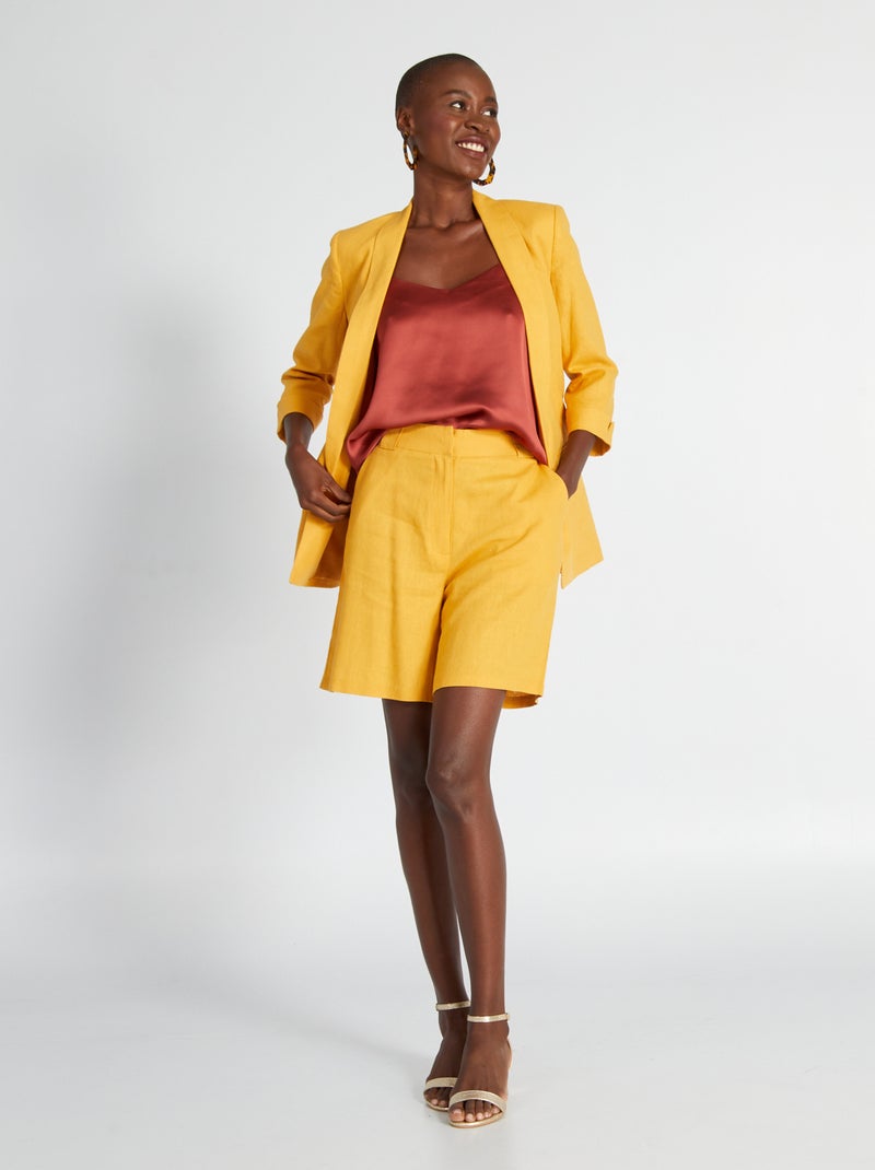 Short taille haute Jaune - Kiabi