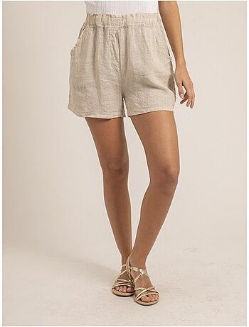 Short taille haute lin XANGA
