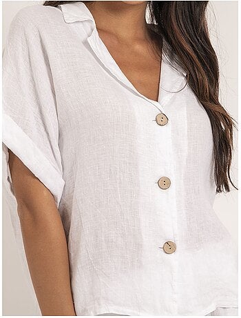 Short taille haute lin XANGA