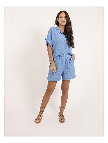 Short taille haute lin XANGA