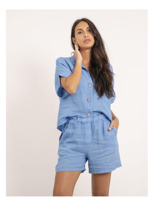 Short taille haute lin XANGA - Kiabi