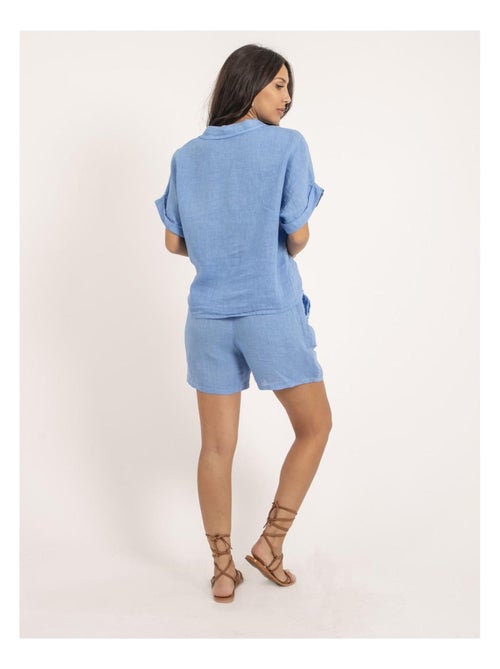 Short taille haute lin XANGA - Kiabi