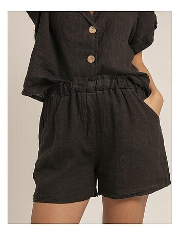 Short taille haute lin XANGA