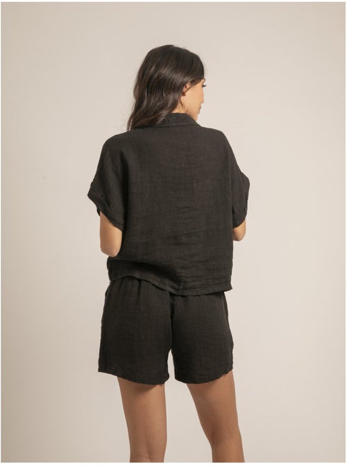 Short taille haute lin XANGA - Kiabi