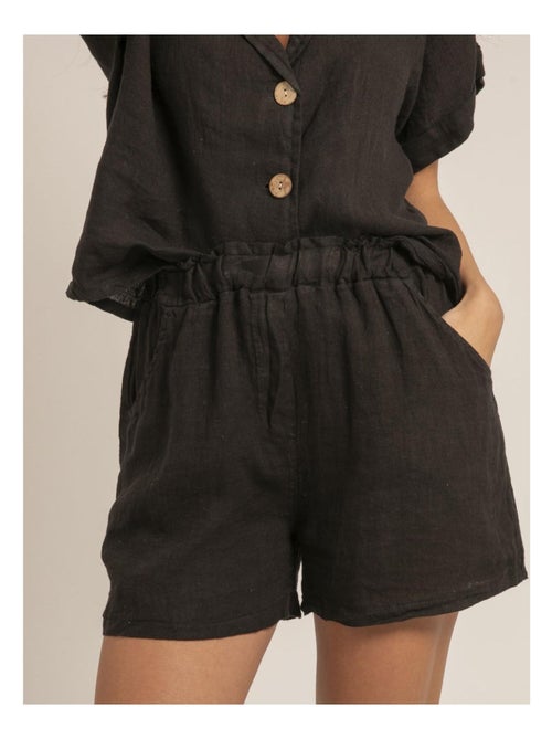 Short taille haute lin XANGA - Kiabi