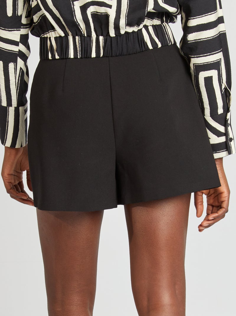 Short taille haute Noir - Kiabi