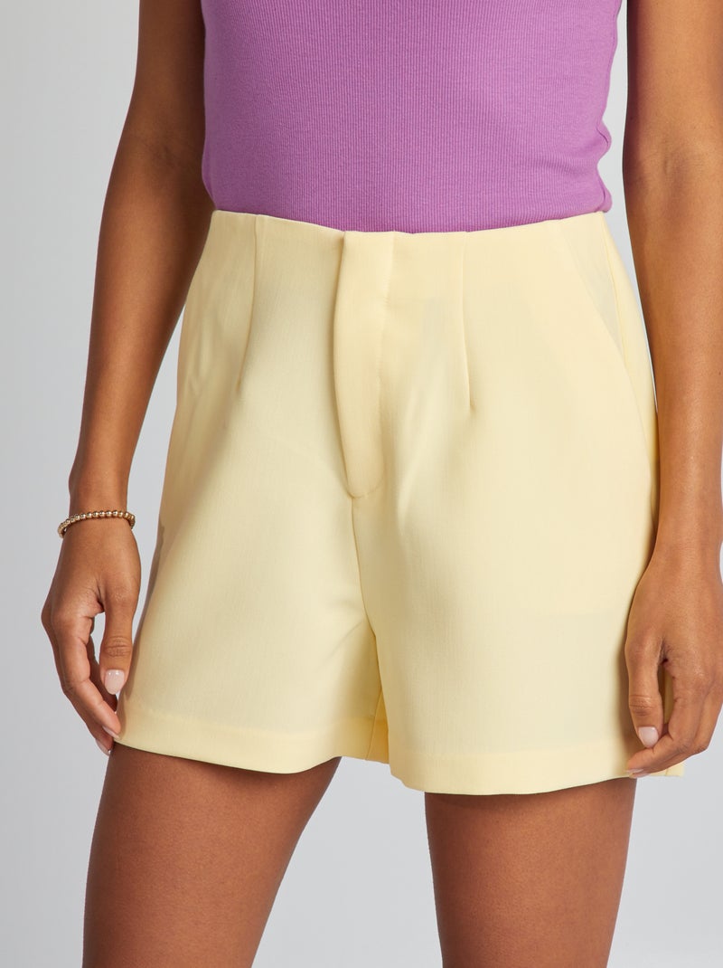 Short taille haute smart Beige - Kiabi