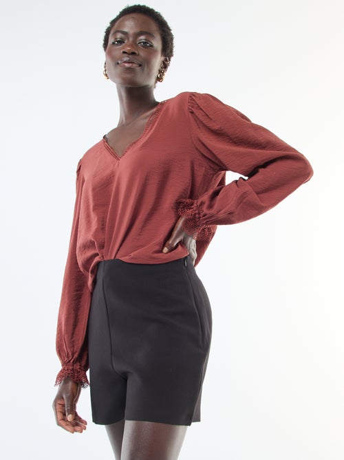 Short taille haute uni - Kiabi