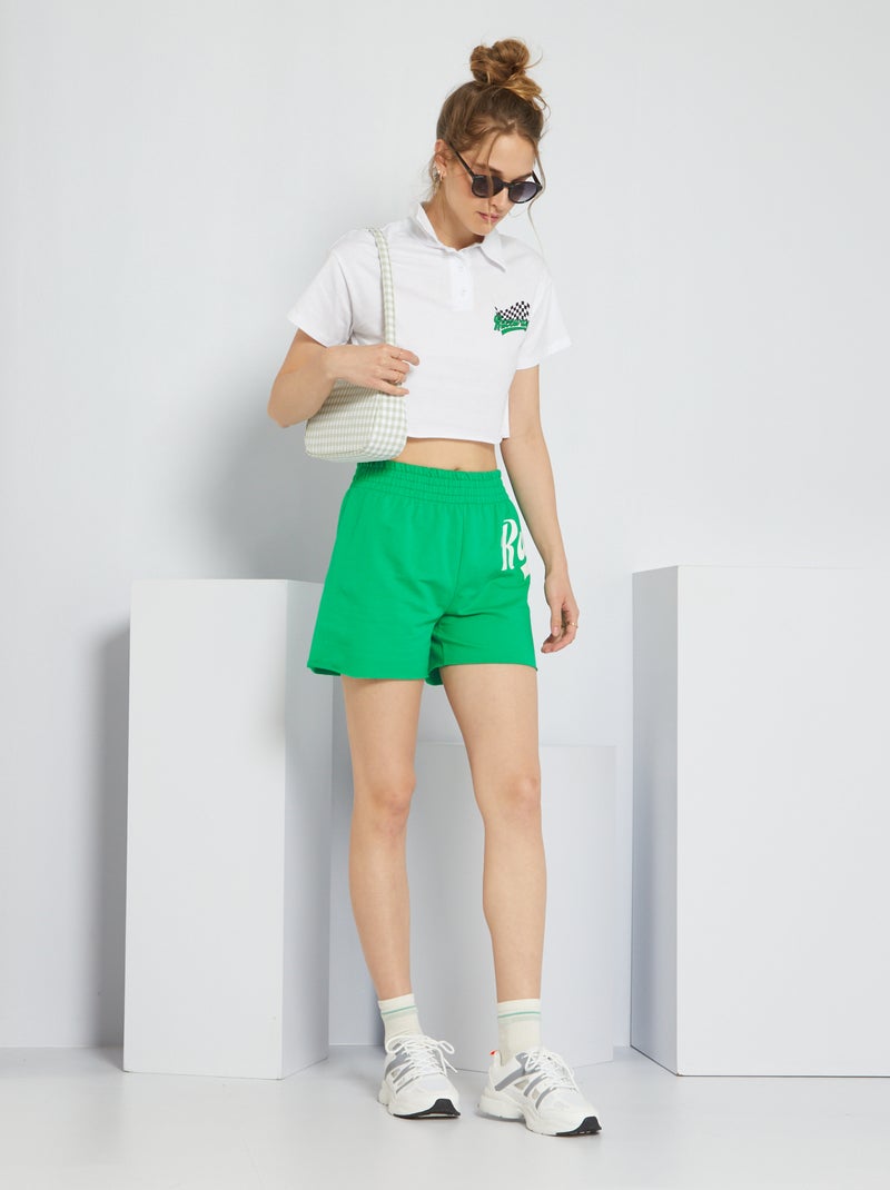 Short taille haute Vert - Kiabi