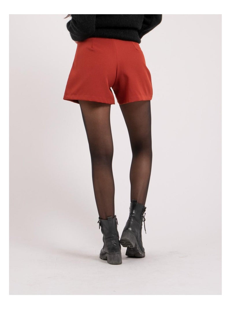 Short taille haute XOHO Rouge brique - Kiabi