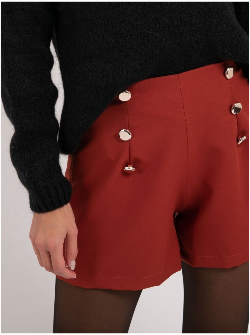 Short taille haute XOHO Rouge brique - Kiabi