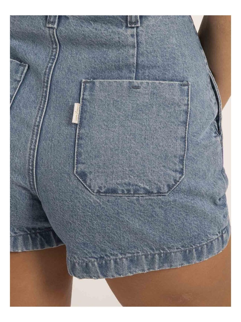 Short taille haute XOLINE Bleu - Kiabi