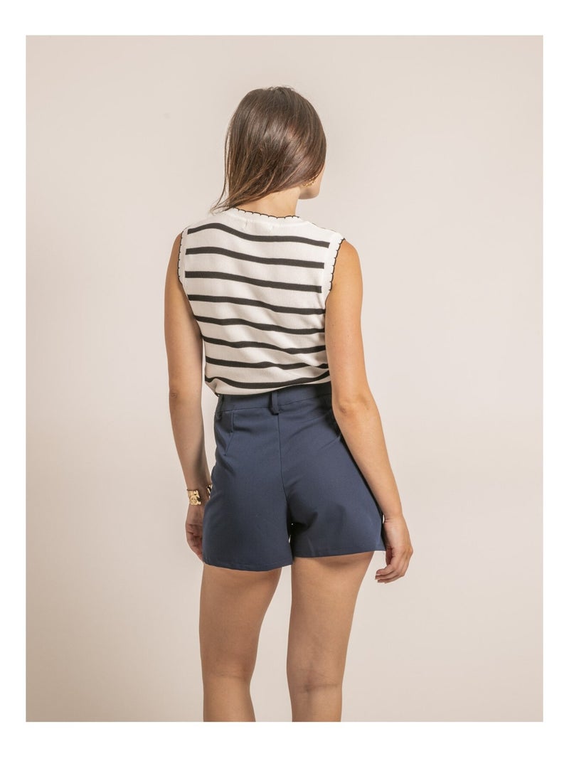 Short taille haute XOPERTA Bleu marine - Kiabi