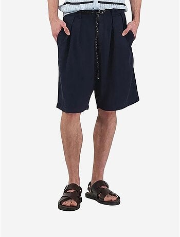 Short taille mi-haute à jambes larges en tencel avec poches giesto