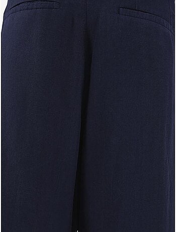 Short taille mi-haute à jambes larges en tencel avec poches giesto