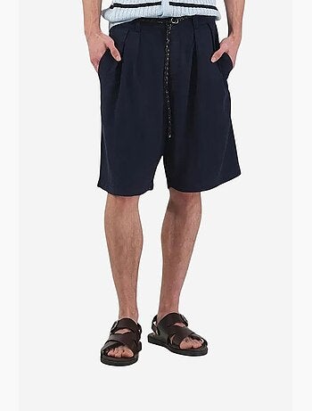Short taille mi-haute à jambes larges en tencel giesto