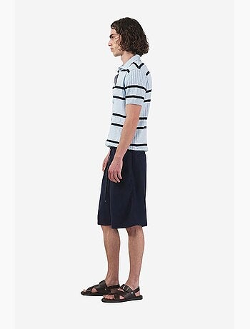 Short taille mi-haute à jambes larges en tencel giesto