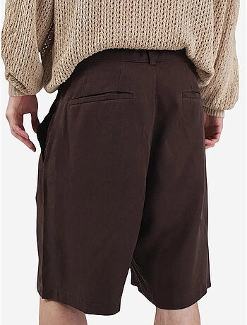 Short taille mi-haute, jambes larges et ceinture en tencel giesto